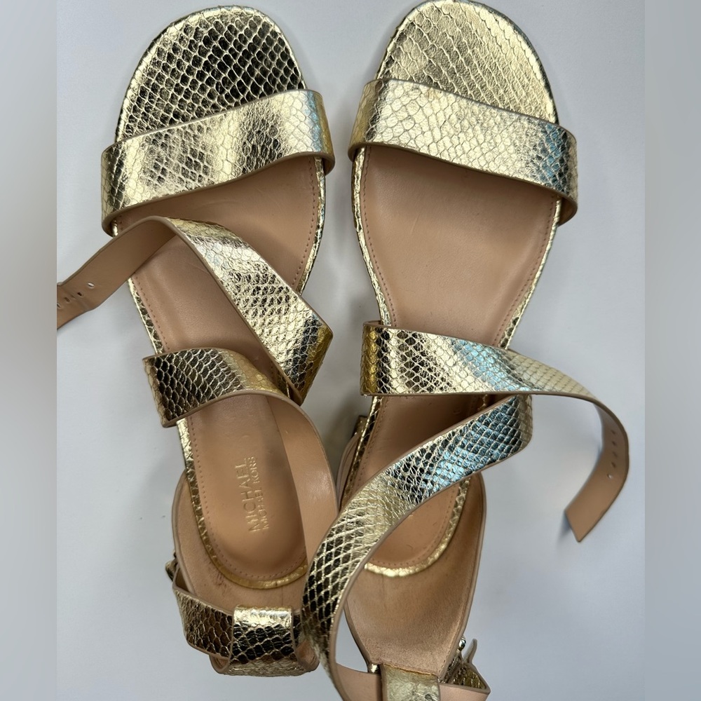 Gold Snakeskin MICHAEL by MICHAEL KORS dress sandals